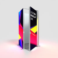 Die Modulap LED Lightbox als Tür für eine Kabine bei Messen, Promotion und Live-Kommunikation