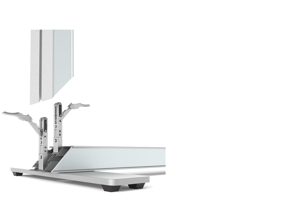 Eckverbinder für Modulap Lightframes – Werkzeugloser Aufbau von modularen Rahmen mit stabilen Schnellverbindern. Schnelle und einfache Montage für Messen und Events.