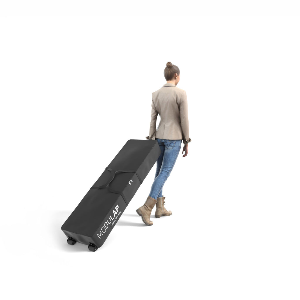 Modulap Trolley Bag – Robuste und mobile Transporttasche mit Rollen für den einfachen Transport modularer Messesysteme. Ideal für Messen und Events.