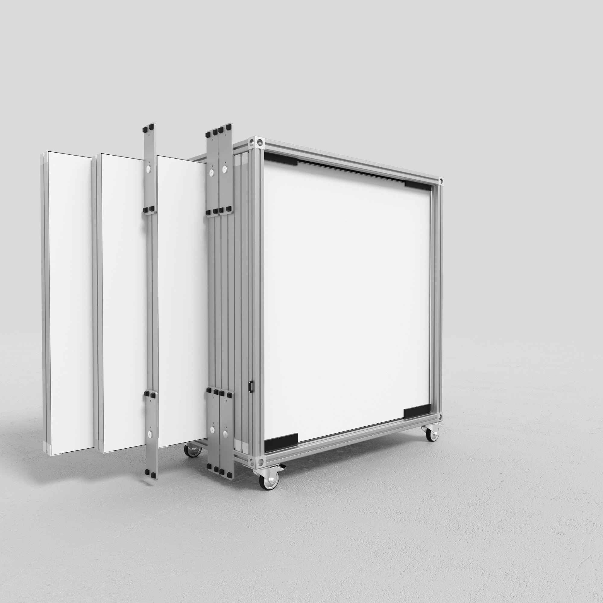 Modulap Transportcase mit dem Maßen 630x1260x1115 mm im geöffneten Zustand