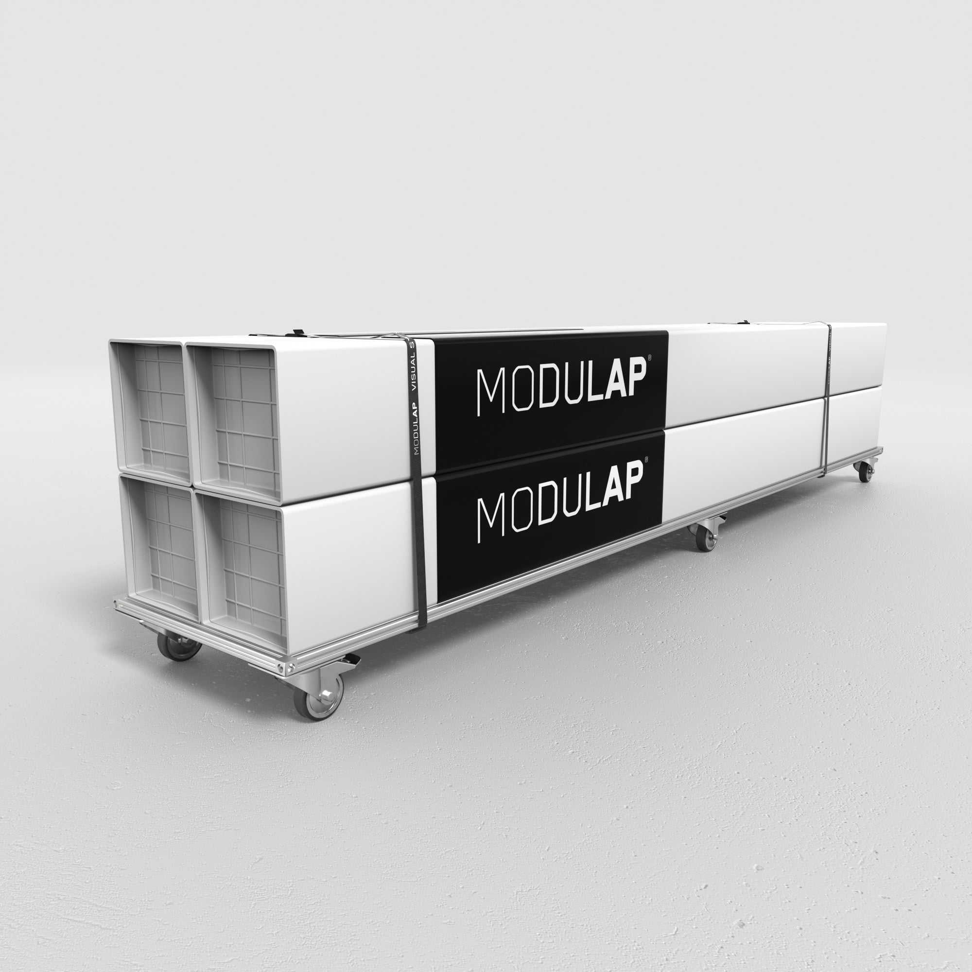 Modulap Rollbrett 2500 wird zum Transport von Modulap Lightframes verwendet