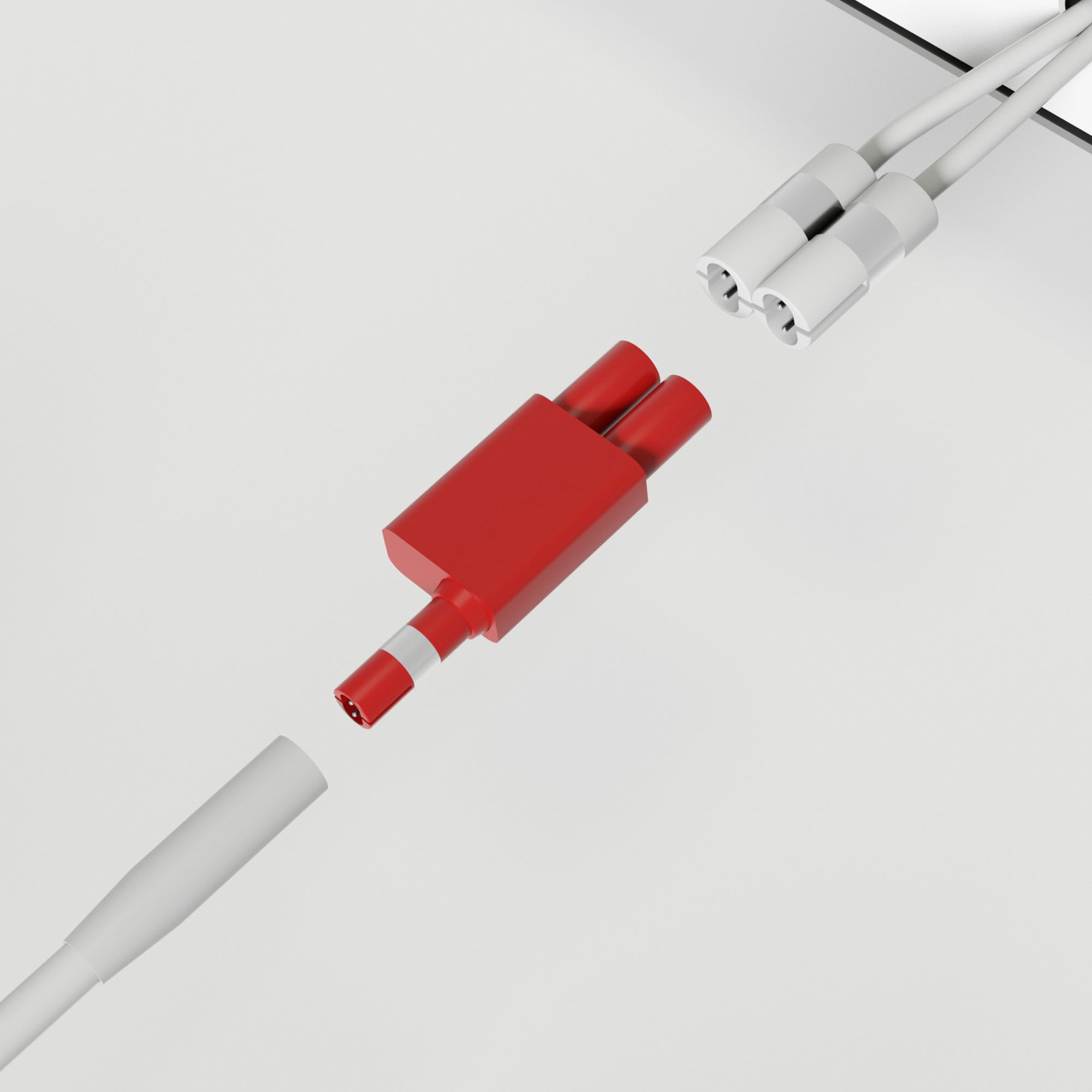 Modulap Y-Stecker 230 wird an Kabel angeschlossen